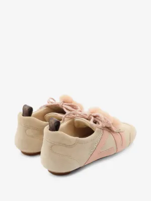 Sneakerina suede low-top sneakers
